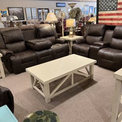 Glenn's Furniture - Riverside occasional tables and leather living room furniture?
