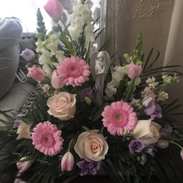 See the Angel? Beautiful arrangement from Ed Smith Florist, Dayton Oh