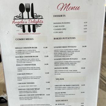 Angela's Delights - Menu for the start of 2025 - Barbeque Near Me - Southaven, Mississippi Angela's Delights - Menu for the start of 2025 - Barbeque Near Me - Southaven, Mississippi