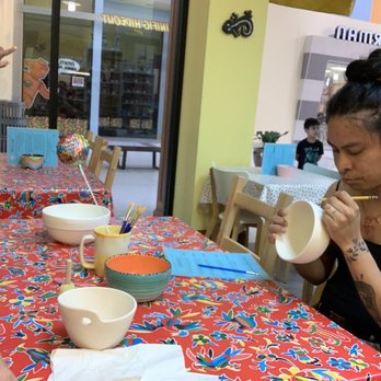 Ceramicafe Art Lounge - Ceramic painting with my kid's. - Paint-Your-Own Pottery Near Me - Beaverton, Oregon