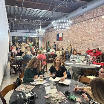 Prosper Wine House - Event Center on Broadway attached to the Prosper Wine House. This was a shirt making event - so much fun! - Wine Bars Near Me - Prosper, Texas