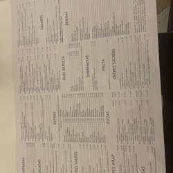 Pizzarte - Menu