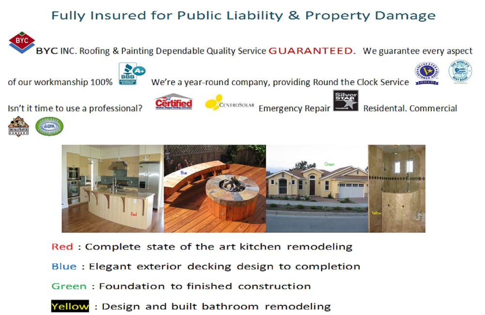 Slide of BYC Roofing & Painting