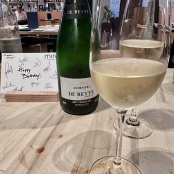 Miro Kaimuki - Complimentary glass of Chanoagne De. Reyve Brut Premier Cru. From Cote des Blancs Montagne de Reims. - Asian Fusion Near Me - Honolulu, Hawaii