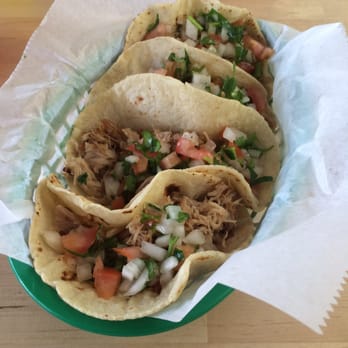 Las Cazuelas - 4 carnitas tacos with fresh hand made tortillas - Mexican Near Me - Orlando, Florida