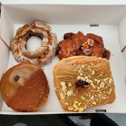 Close wise from top left: vanilla, maple, PBJ, tiramisu Close wise from top left: vanilla, maple, PBJ, tiramisu