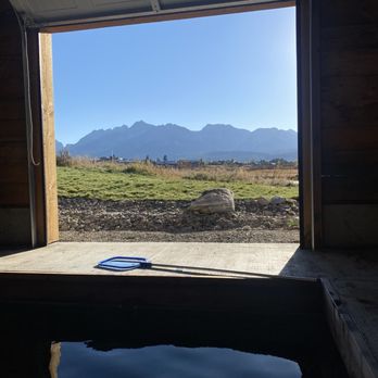Mountain Village Resort - Hot tub view (5:00-6:30 soak time in September) - Resorts Near Me - Stanley, Idaho Mountain Village Resort - Hot tub view (5:00-6:30 soak time in September) - Resorts Near Me - Stanley, Idaho