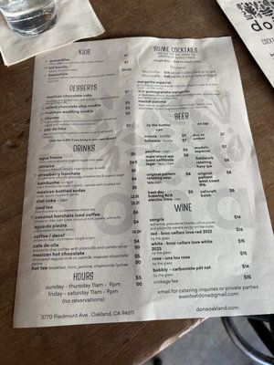 Menu photo 8 Doña Oakland, CA Menu photo 8 Doña Oakland, CA