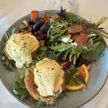 Toast In Town - Ocean Royal Benedict - Salad Near Me - Foster City, California Toast In Town - Ocean Royal Benedict - Salad Near Me - Foster City, California