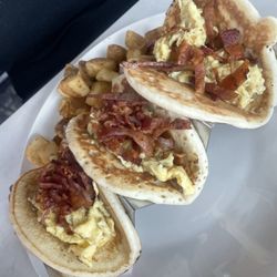 Mimosa Gossip - Pancake Tacos (sneak peek menu)