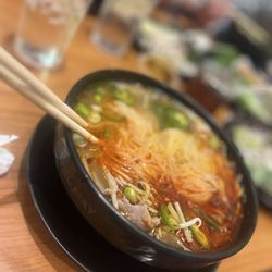 Pho So 9 - #24 Beef Pho w/ Rare Steak - spiced up!