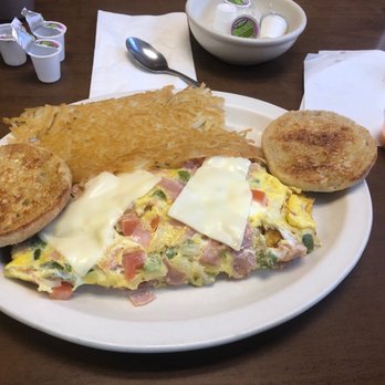 Village Restaurant - The garbage omelette with a side of boom sauce - Diners Near Me - Canajoharie, New York