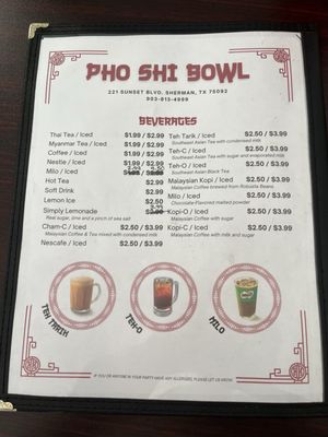 Menu photo 8 Pho Shi Bowl Sherman, TX Menu photo 8 Pho Shi Bowl Sherman, TX