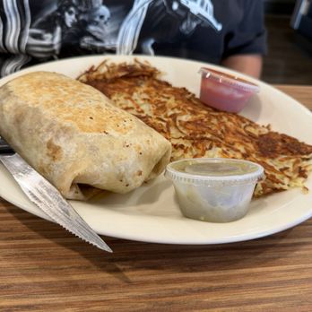 Hope’s Brunch House - Chorizo breakfast burrito and hashbrowns - Coffee & Tea Near Me - Phoenix, Arizona