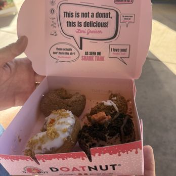 Doatnut - Tried the 4 pack churro, coffee cake,double chocolate and carrot cake. - Donuts Near Me - Oceanside, California