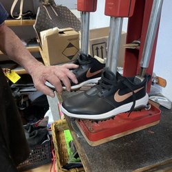 Pop's One Stop Repair Shop - Stretching my daughters shoes