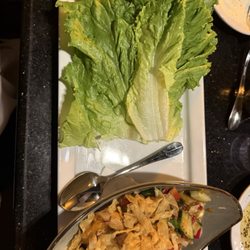 Asian chicken lettuce wraps $15. Mostly veggies, not much chicken
