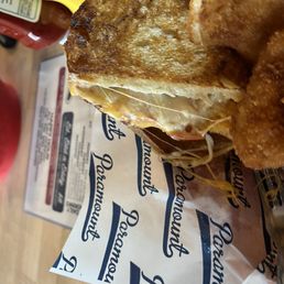 Adult Grilled Cheese (Amazing!). Onion rings were so crispy and yummy! Adult Grilled Cheese (Amazing!). Onion rings were so crispy and yummy!
