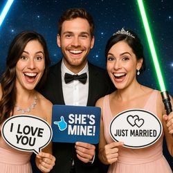 Miami Event Photo Booth Rental - Guests posing with our Ring Light booth -- Miami selfies that shine instantly!
