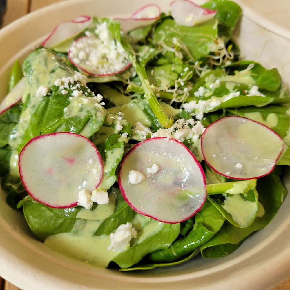 The Roosevelt Market - On menu as Spring greens salad w/ green goddess $12 - Grocery Near Me - Boise, Idaho The Roosevelt Market - On menu as Spring greens salad w/ green goddess $12 - Grocery Near Me - Boise, Idaho