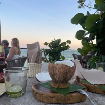 Restaurante Mezzanine - Coconut dessert with a view - Thai Near Me - Tulum, ROO Restaurante Mezzanine - Coconut dessert with a view - Thai Near Me - Tulum, ROO