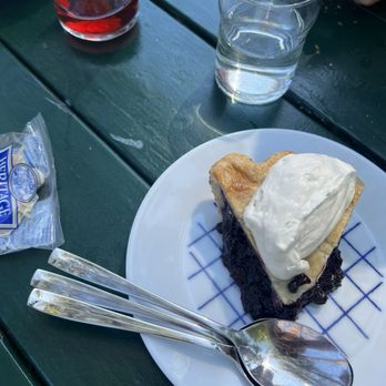 Abel's Lobster - Homemade blueberry pie with maple whip cream - Seafood Near Me - Mount Desert, Maine