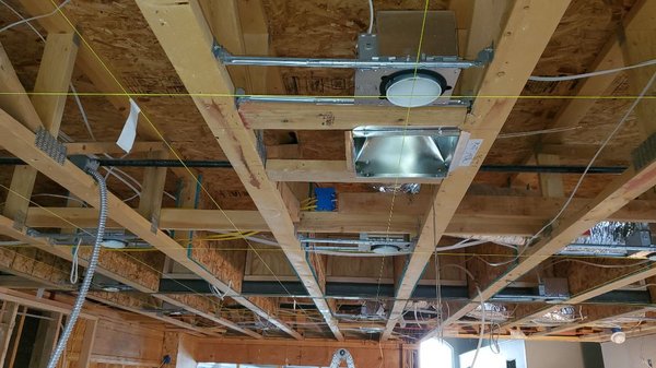 kitchen remodel - This is a 300-400 square feet kitchen remodel with 13 feet island. we did the lighting and power for cooktops, wine coolers, and other 240 volts equipment.