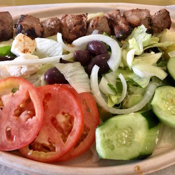 Moby Dick House of Kabob - Barreh (lamb loin) kabob with salad - Mediterranean Near Me - Tyson's Corner, Virginia Moby Dick House of Kabob - Barreh (lamb loin) kabob with salad - Mediterranean Near Me - Tyson's Corner, Virginia