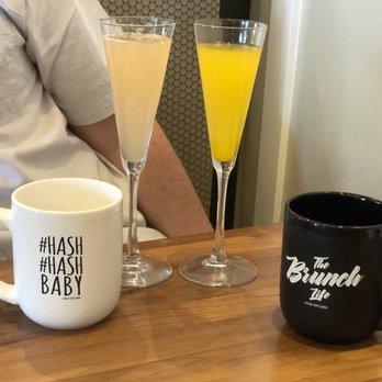Hash Kitchen - Mimosas and cute coffee cups - Breakfast & Brunch Near Me - Scottsdale, Arizona