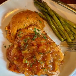 Salmon with mashed sweet potatoes and asparagus. . .tasty Salmon with mashed sweet potatoes and asparagus. . .tasty