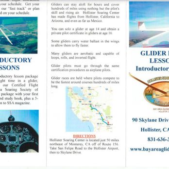 Bay Area Glider Rides - Bay Area Glider Rides Brouchure - Hang Gliding Near Me - Hollister, California Bay Area Glider Rides - Bay Area Glider Rides Brouchure - Hang Gliding Near Me - Hollister, California