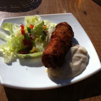 Muelle 61 - Flamenquín de salchicha con un toque de Inés Rosales - Tapas Bars Near Me - Seville, SE