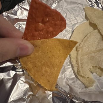 Avocado's Mexican Restaurant - Burnt tasting chips and remnants of ripped up tortillas - Mexican Near Me - Everett, Washington