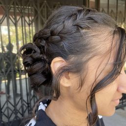 Updo hairstyle done by Angelica