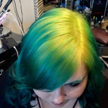 Liberte' Hair - Neon Green and Teal by Aegis Vaughn - Hair Salons Near Me - Dallas, Texas Liberte' Hair - Neon Green and Teal by Aegis Vaughn - Hair Salons Near Me - Dallas, Texas