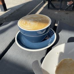 Hot vanilla latte.