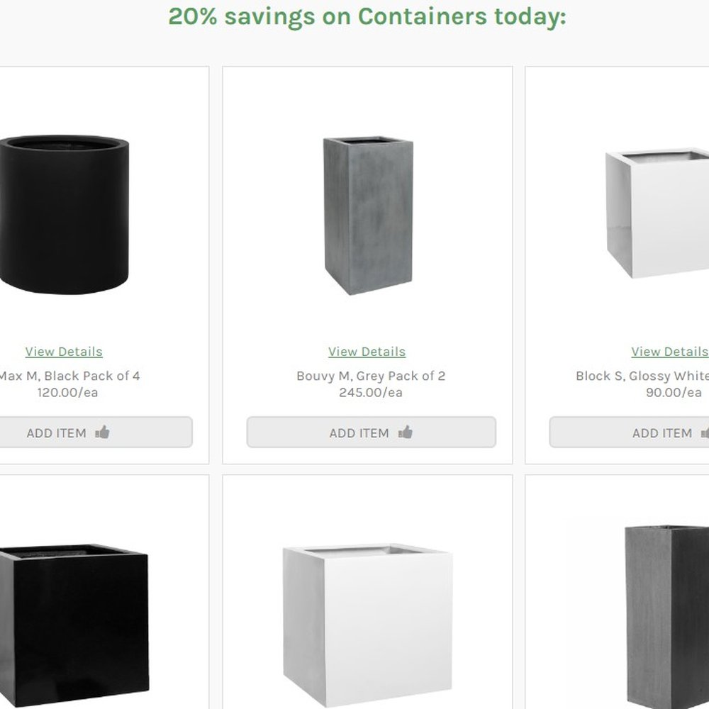 ShrubHub - These containers were "recommended" for my project. Same containers as they show everywhere on their website. - Nurseries & Gardening Near Me ShrubHub - These containers were "recommended" for my project. Same containers as they show everywhere on their website. - Nurseries & Gardening Near Me