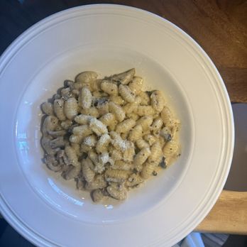 Osteria Ester - Gnocchi Sardo Truffle cream, roasted mushroom  $24 - Italian Near Me - Orlando, Florida