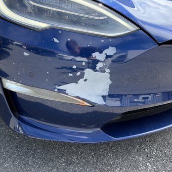 Proline Auto Body - Rock chips? Come on. Right thing would have been to repaint my bumper again. Obviously this wasn't done properly. - Body Shops Near Me - Burlingame, California Proline Auto Body - Rock chips? Come on. Right thing would have been to repaint my bumper again. Obviously this wasn't done properly. - Body Shops Near Me - Burlingame, California