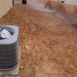 Before lawn installation- after sprinklers were installed