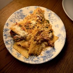 Maltagliati * hopkins southdowns lamb sugo, swiss chard, harissa, umbrian chickpea