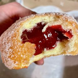 Hana's Donuts - Cherry filled sugar rolled donut