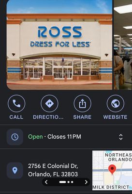 Ross Dress for Less, 2756 E Colonial Dr, Orlando, FL 32803, US
