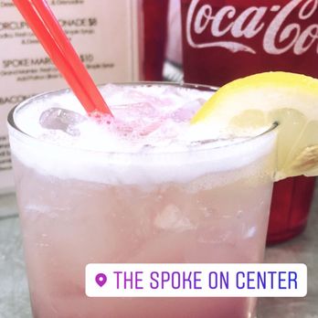 The Spoke on Center - Delicious prickly pear vodka drink - American Near Me - Moab, Utah