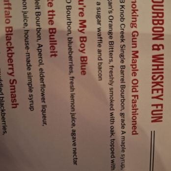 Brick & Bourbon - The boy blue drink was amazing! - New American Near Me - Stillwater, Minnesota