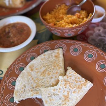 Tamaliza - Cheese quesadilla with side of rice - Mexican Near Me - Sedona, Arizona Tamaliza - Cheese quesadilla with side of rice - Mexican Near Me - Sedona, Arizona