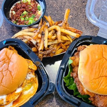 Super Chix - Grilled buffalo chicken, breaded deluxe, and loaded fries. - Chicken Shop Near Me - Fort Mill, South Carolina Super Chix - Grilled buffalo chicken, breaded deluxe, and loaded fries. - Chicken Shop Near Me - Fort Mill, South Carolina