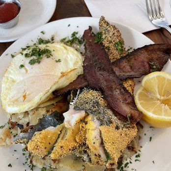 Plums Cafe - Trout - Breakfast & Brunch Near Me - Costa Mesa, California Plums Cafe - Trout - Breakfast & Brunch Near Me - Costa Mesa, California