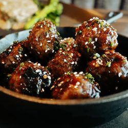 The Club House Bites and Booze - Korean BBQ Meatballs