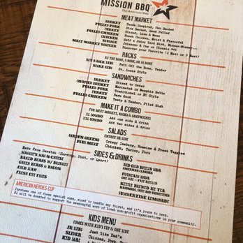 Mission BBQ - Menu - Barbeque Near Me - Fairfax, Virginia